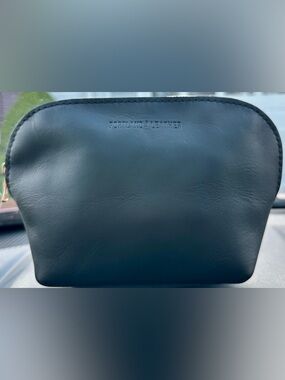 Portland Leather Goods Belladonna Cosmetic Bag Zipper Pouch BLACK